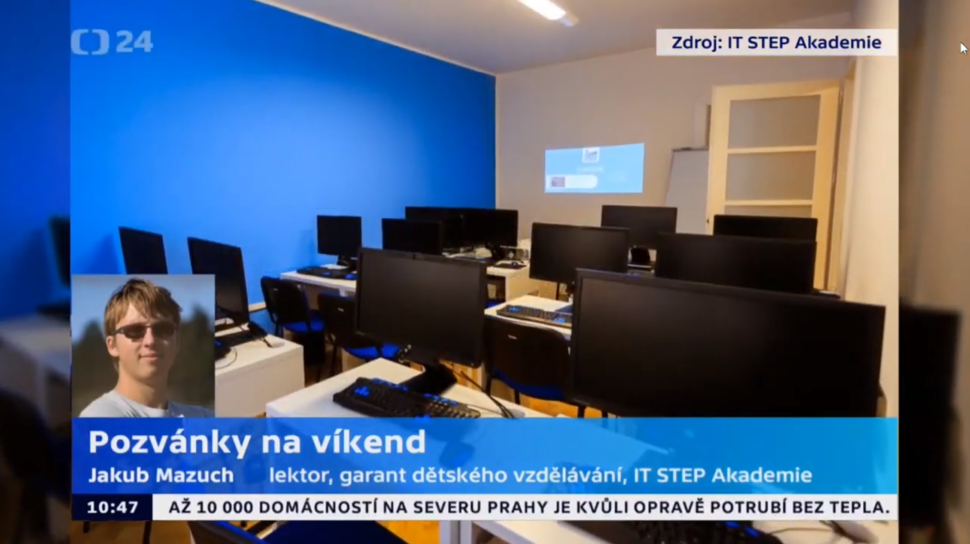 Jakub Mazuch: Živý vstup do vysílání České televize
