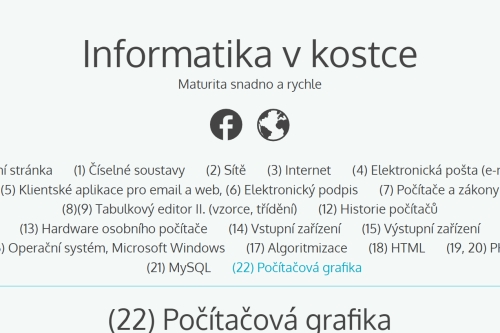 Informatika v kostce | Maturita snadno a rychle